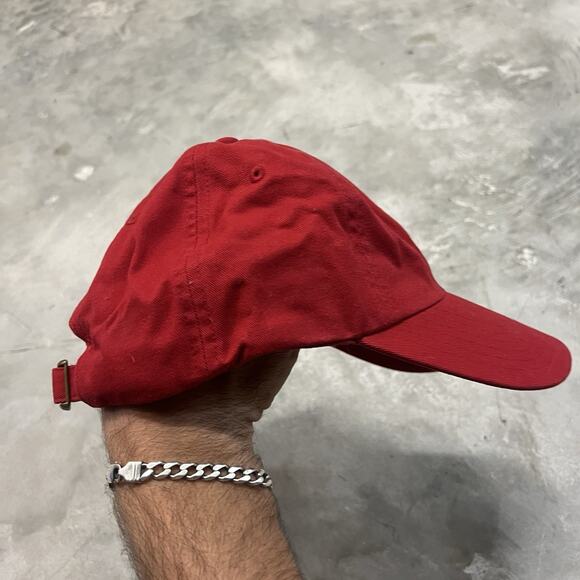 Vineyard Vines Lacrosse Hat Adjustable Red Whale Logo Preppy Strap Back Dad - Picture 5 of 6